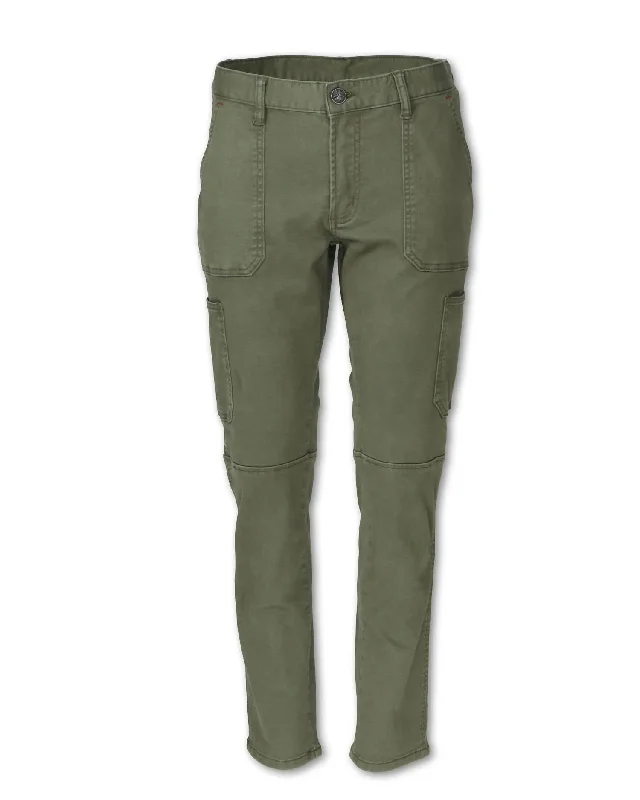 Women's Stretch Canvas Utility Pant In Olive