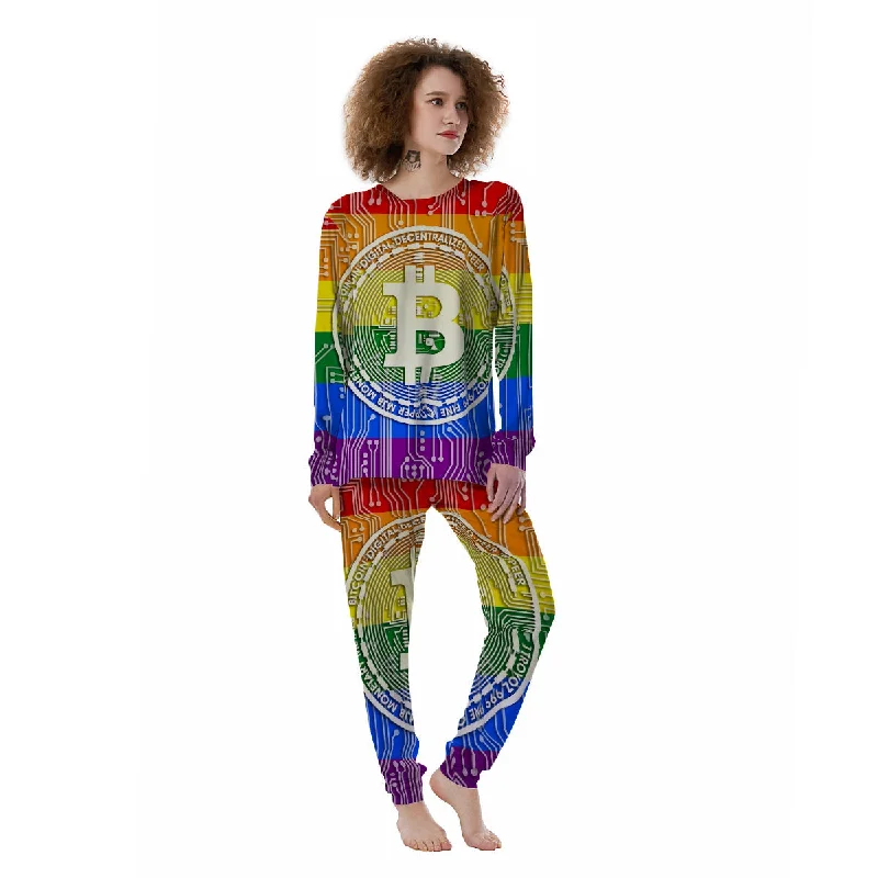 Bitocin LGBT Flag Print Women's Pajamas