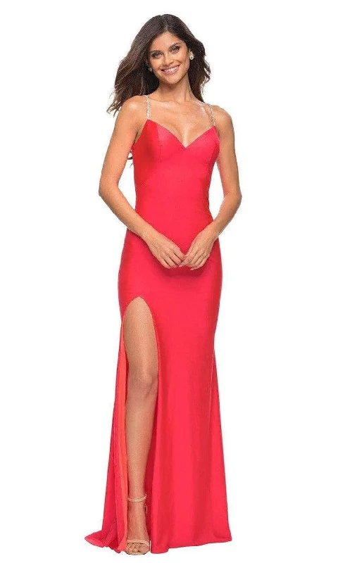 La Femme 30602SC - Sweetheart Evening Gown with Slit