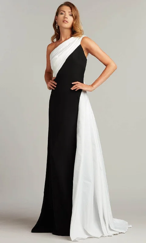 Tadashi Shoji ALG19908L - Arda One-Shoulder Crepe & Taffeta Gown