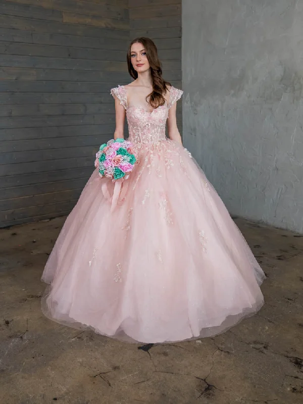 3D Butterfly Off Shoulder Ball Gown by Calla SCL30015