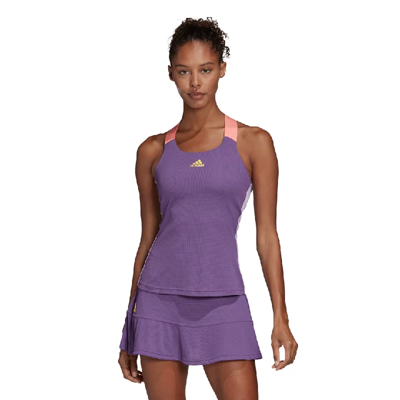 adidas Women's HEAT.RDY Y-Tank Top (Purple)