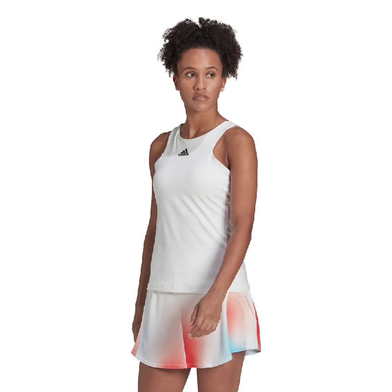 adidas Women's Tennis Y-Tank Top (White)