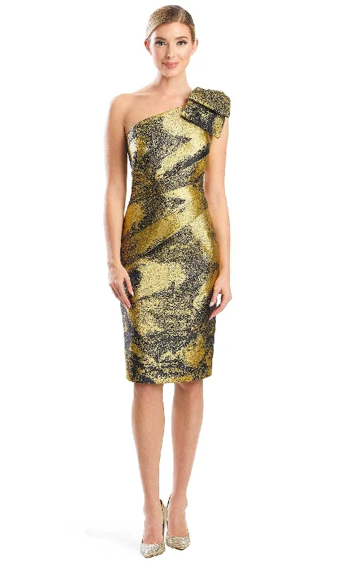 Alexander by Daymor 1772S23 - Metallic Printed Dress