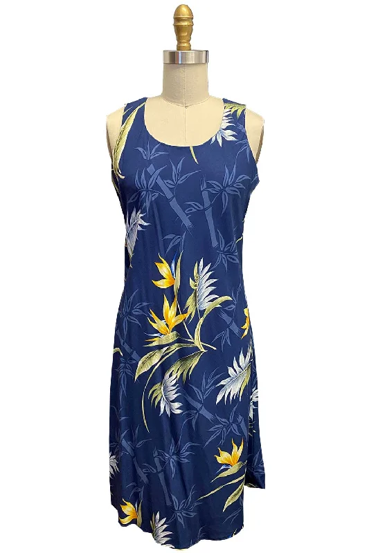 Bamboo Paradise Navy Tank Dress