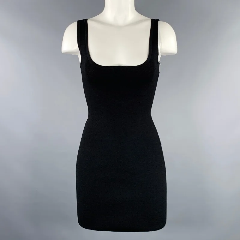 CALVIN KLEIN Size XS Black Jersey Rib Knit Tank Dress