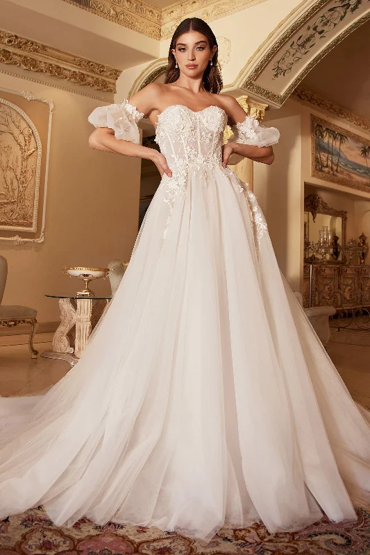 Cinderella Divine A1103W: Enchanting Corset Gown for Unforgettable Occasions