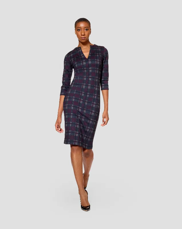 Tall Plaid /Black Reversible Dress