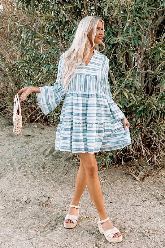 Florida Bound Shift Dress In Blue