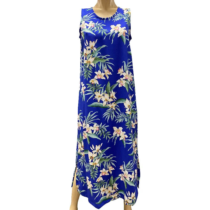 Ginger Orchid Royal Long Tank Dress