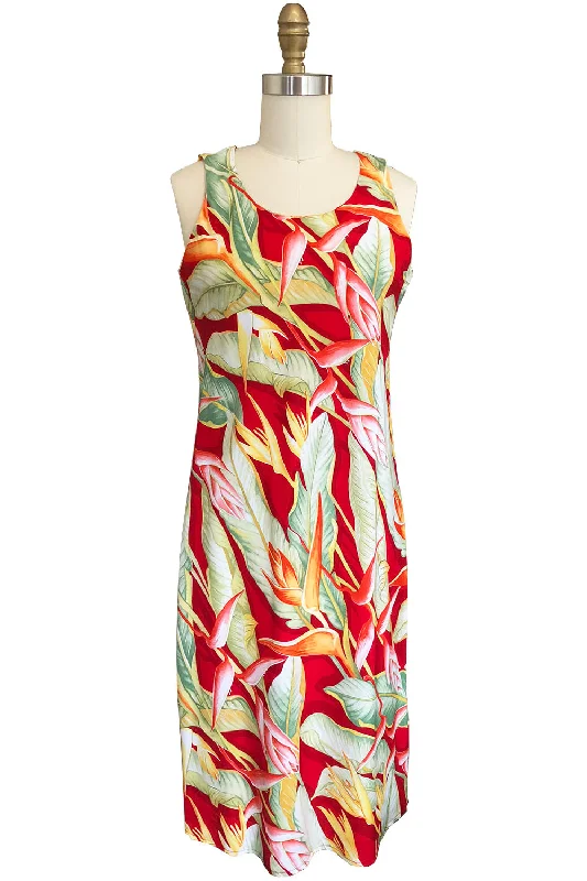 Heliconia Heaven Red Tank Dress