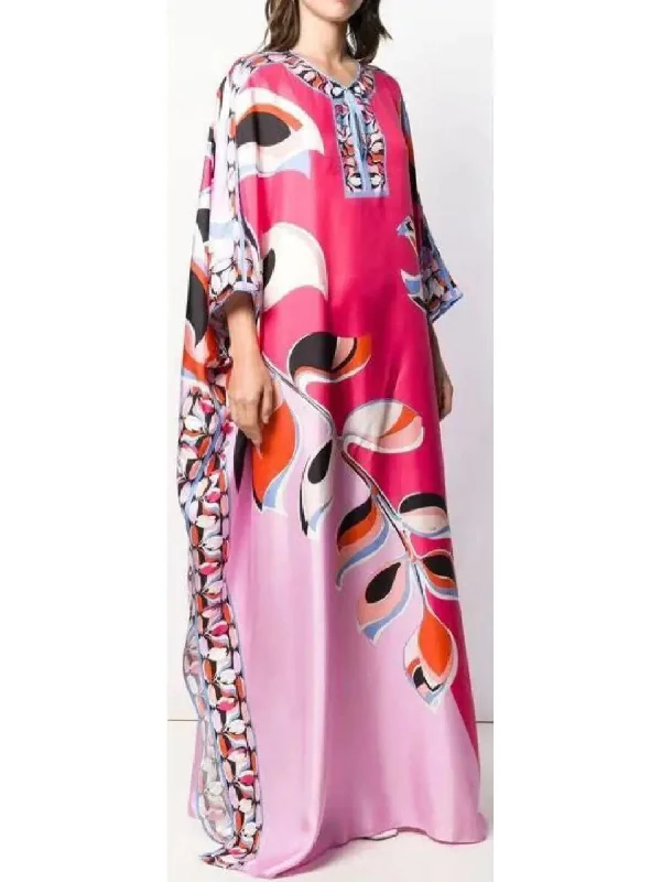 Pink Printed Kaftan