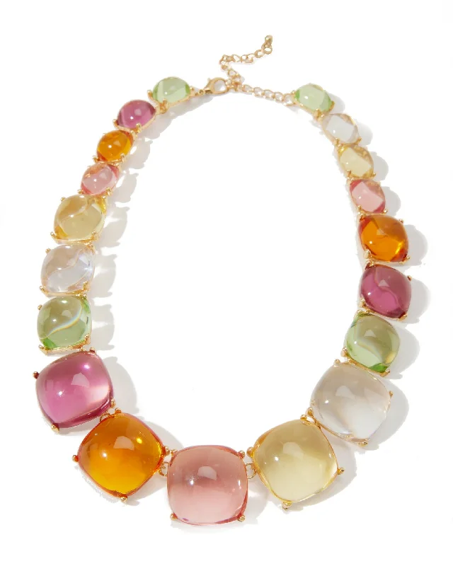 Multi Color Gem Necklace Multi