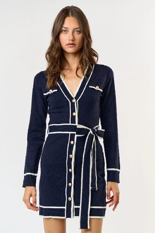 Double Duty Navy Sweater plus Dress