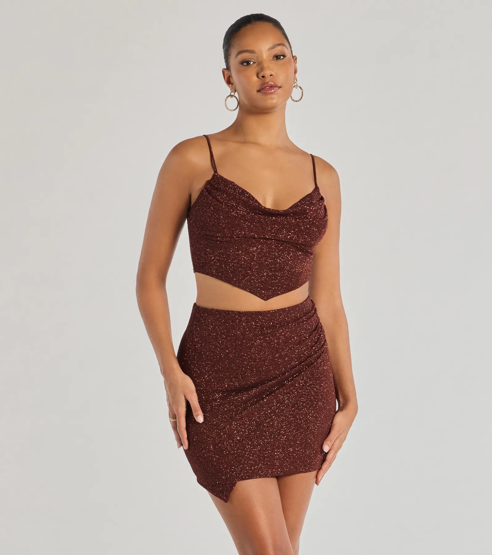 Glowing Radiance Glitter Mini Skirt