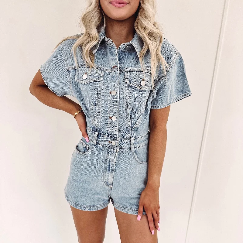 Kendall Denim Romper