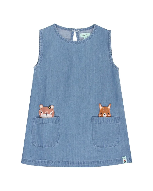 Lilly and Sid Lilly + Squirrel Pocket Denim Dress