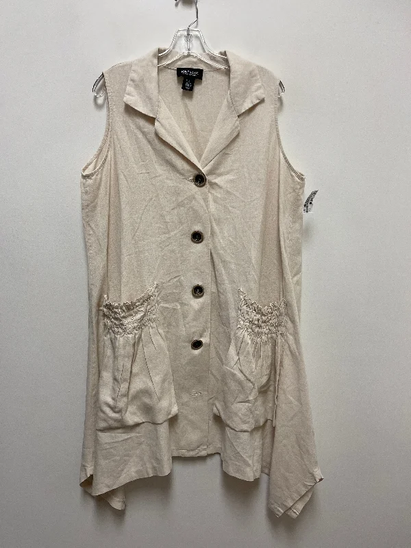 Dress Casual Midi By Jones And Co In Cream, Size: 1x