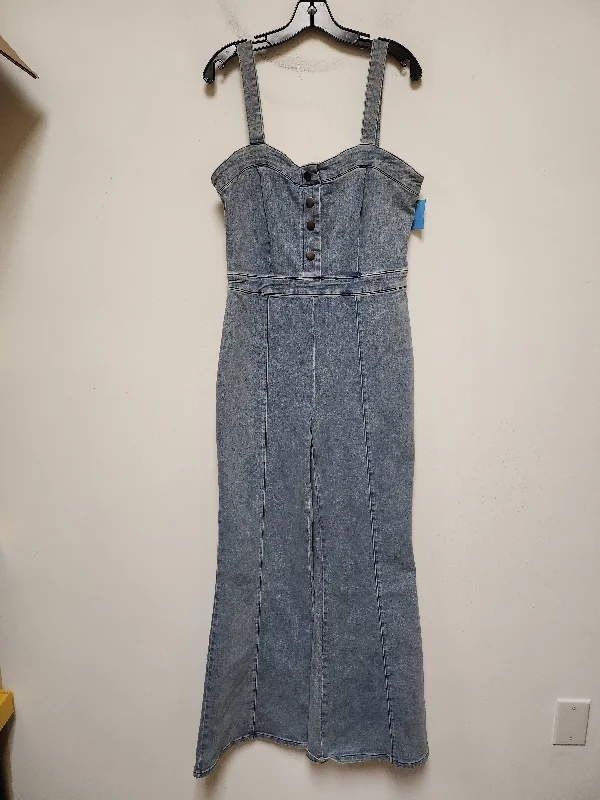 Jumpsuit By Fashion Nova In Blue Denim, Size: L